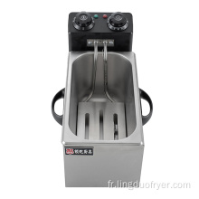 Fryer électrique unique en acier inoxydable avec minuterie